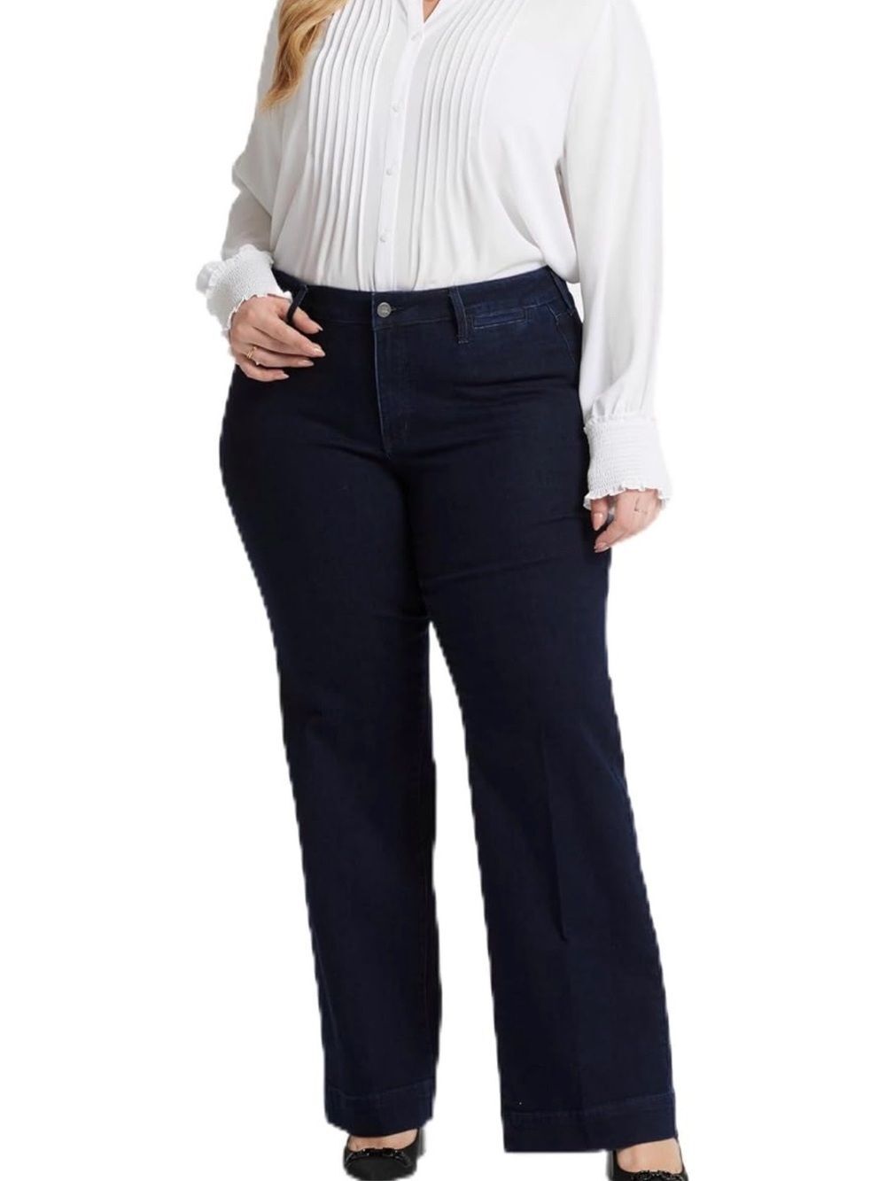 NYDJ Teresa Trouser Jeans Plus Size 28 (Waist 50 inches) Wide-Leg Jeans